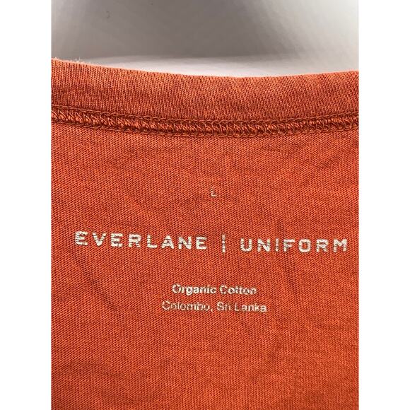 EVERLANE Women's Orange Crewneck Organic Cotton Uniform Tank Top SZ L - Picture 7 of 11